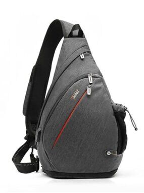 19L Sling Bag Crossbody Backpack 8 Pocket Hiking Daypack USB Port